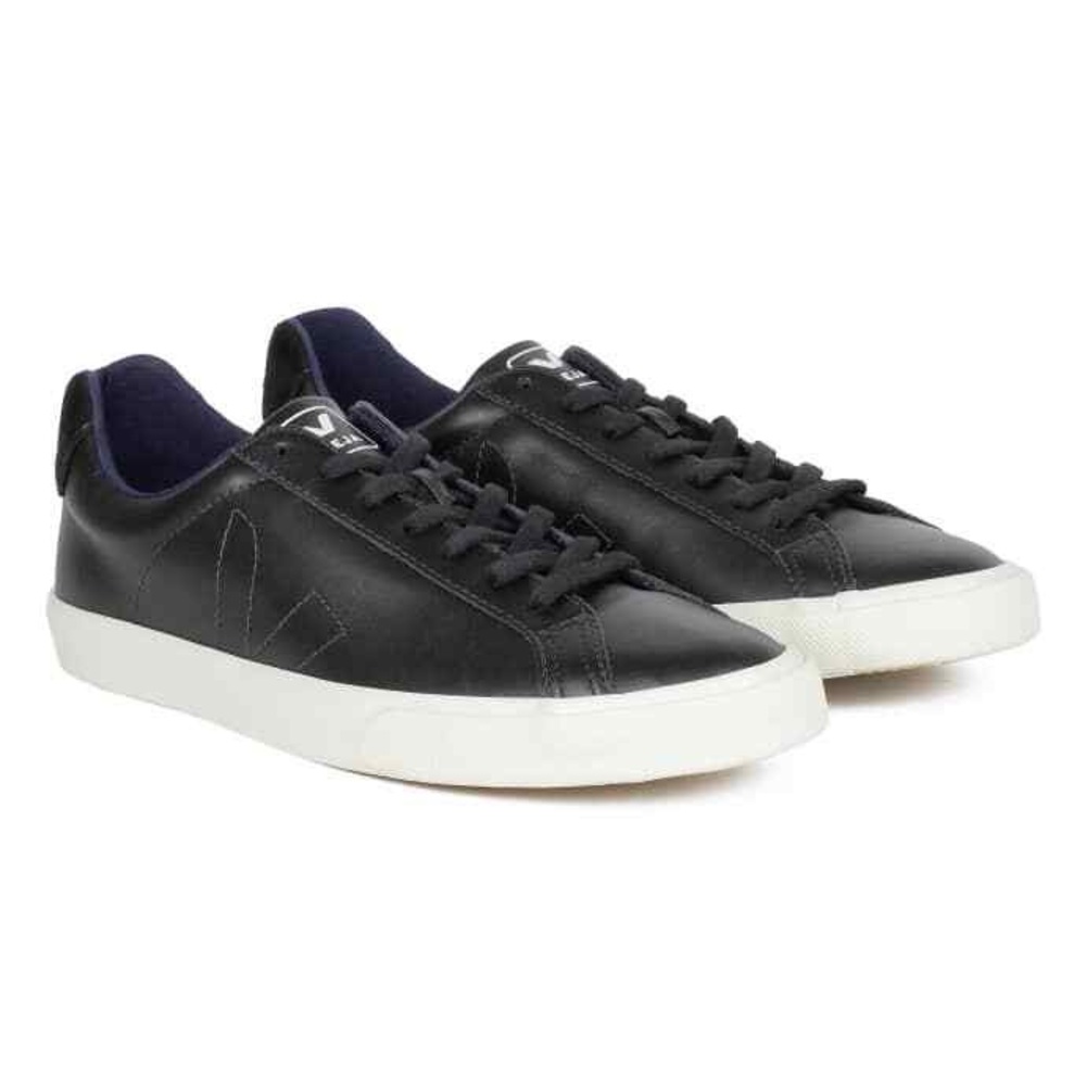 VEJA Esplar Low Leather Pierre Black Puxador
